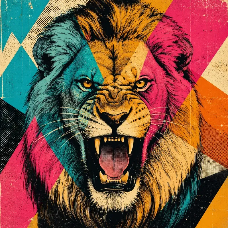 Retro Geometric Pop Art Portrait Packs