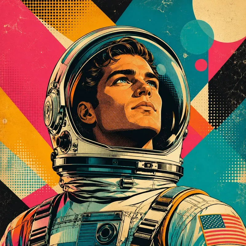 Retro Geometric Pop Art Portrait Packs