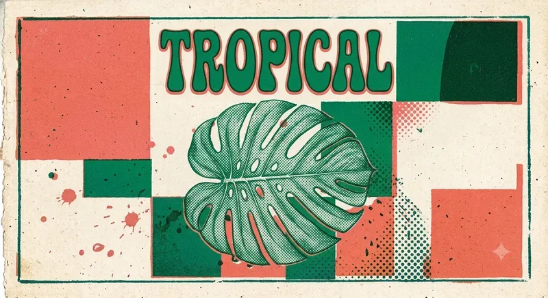 Vintage Grain Risograph Poster Art