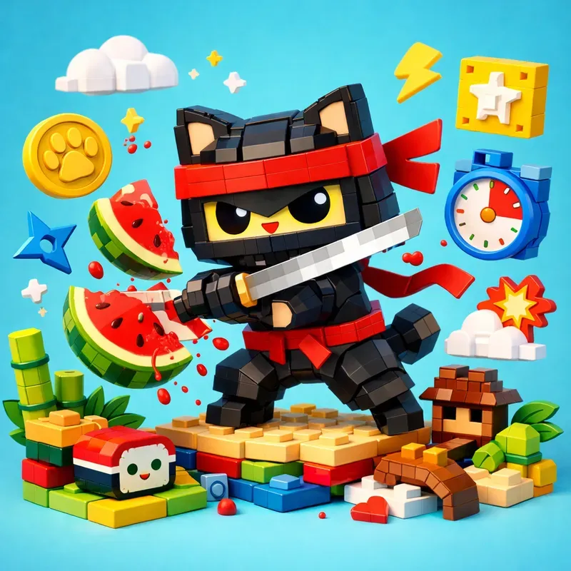Cute 3D Blocky Toy Characters