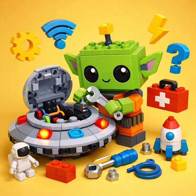 Cute 3D Blocky Toy Characters