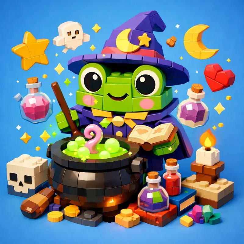 Cute 3D Blocky Toy Characters