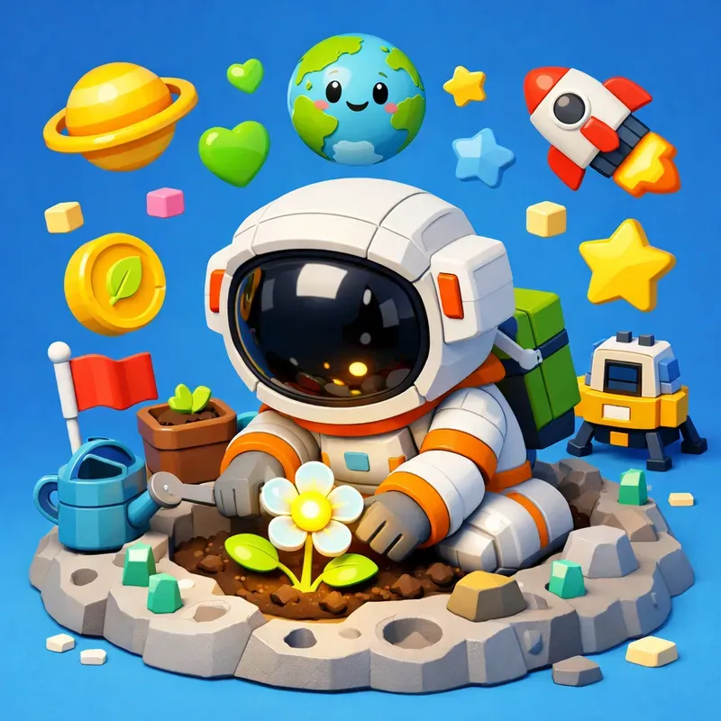 Cute 3D Blocky Toy Characters