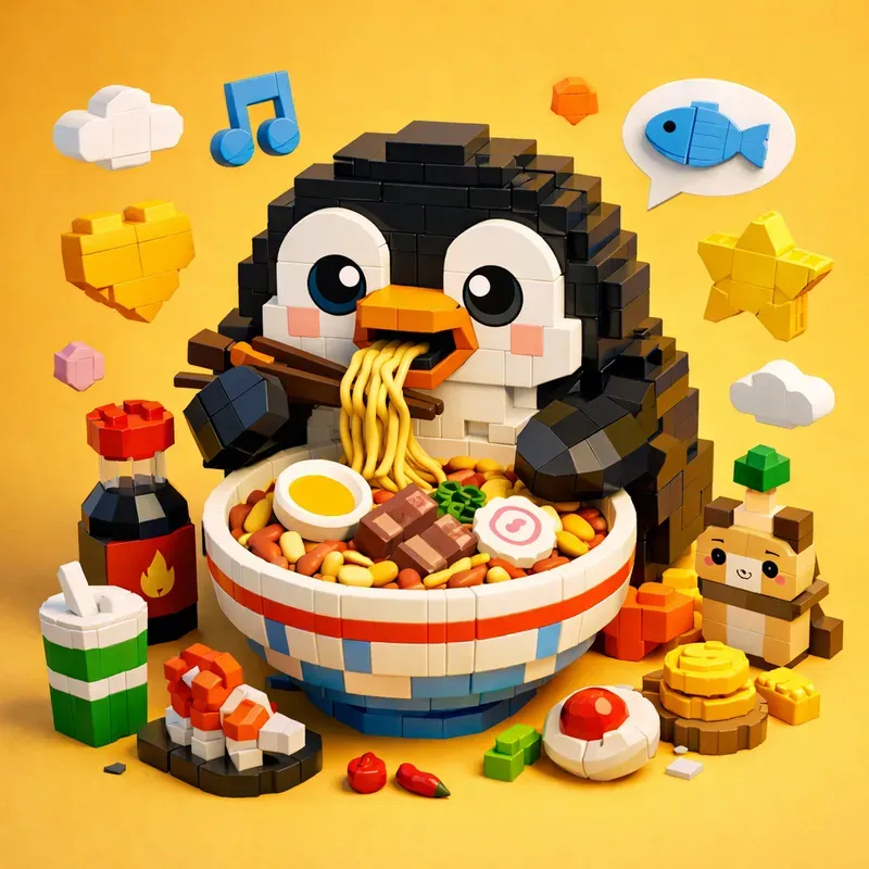 Cute 3D Blocky Toy Characters