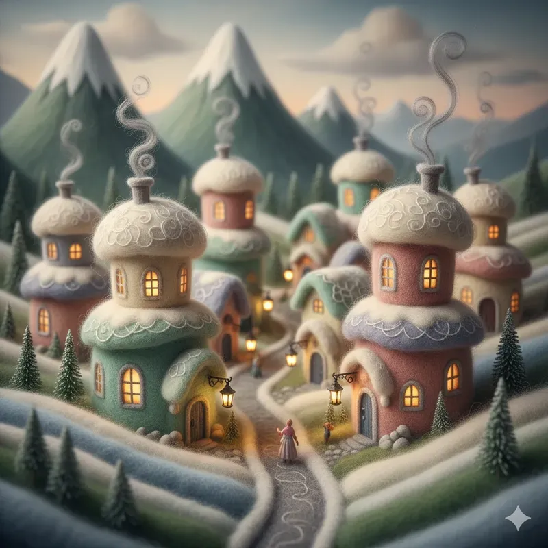 Woolfelt Miniature City Dioramas