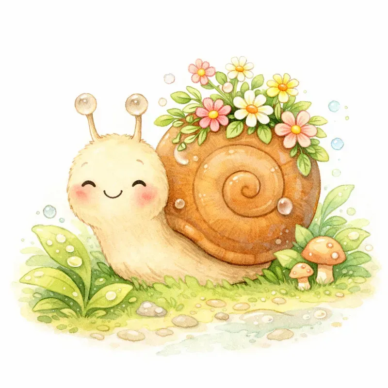 Whimsical Garden Characters Clipart