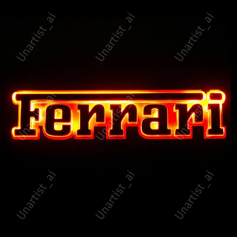 Brand Logo Neon Illuminated Stickers