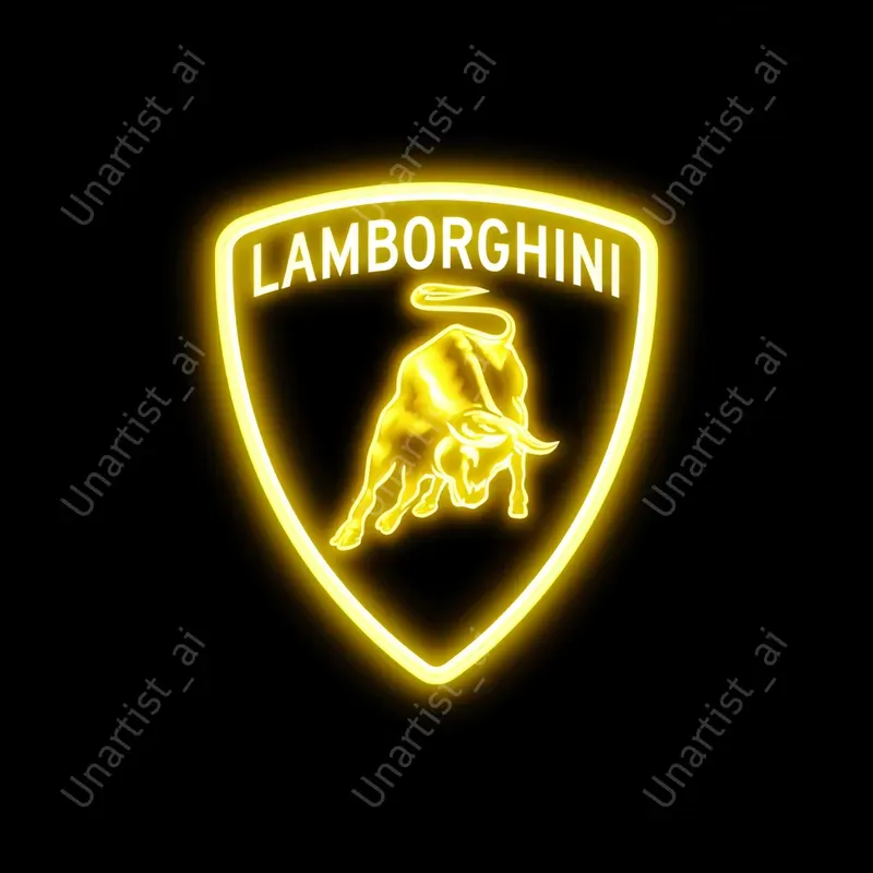 Brand Logo Neon Illuminated Stickers