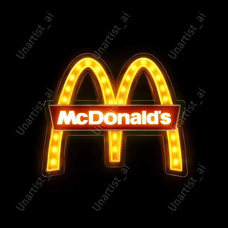 Brand Logo Neon Illuminated Stickers