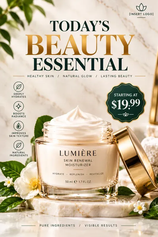 Skincare Beauty Ad Poster Generator