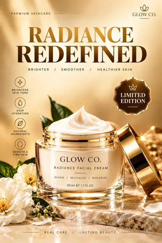 Skincare Beauty Ad Poster Generator