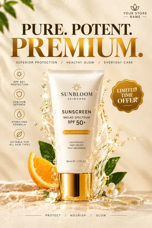 Skincare Beauty Ad Poster Generator