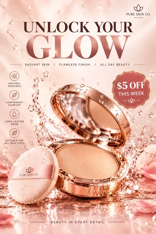 Skincare Beauty Ad Poster Generator