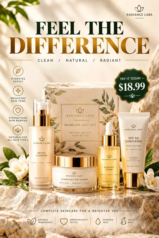 Skincare Beauty Ad Poster Generator