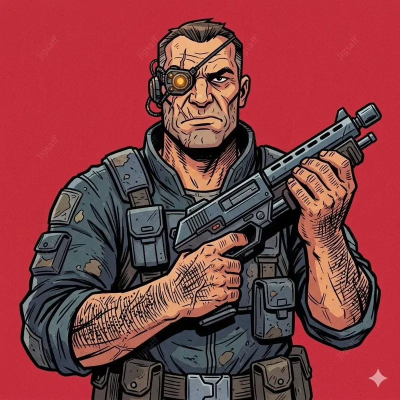 Bold Comic Ink Character Illustrations