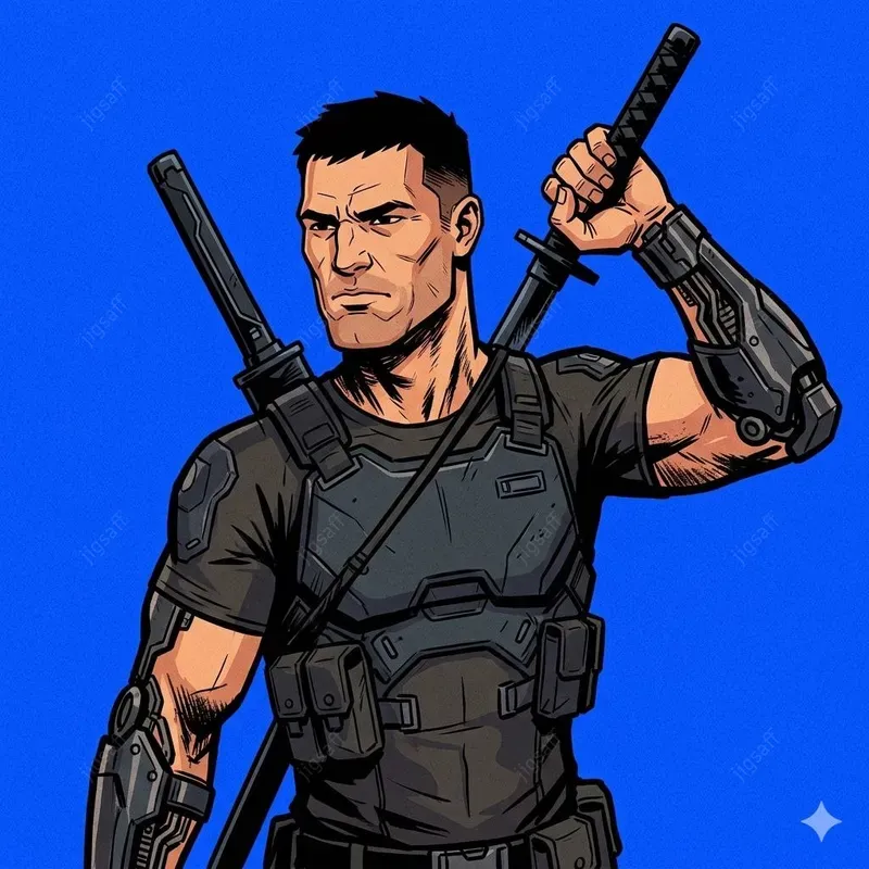 Bold Comic Ink Character Illustrations