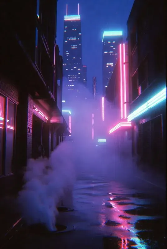 Retro Synthwave 80s Cityscapes