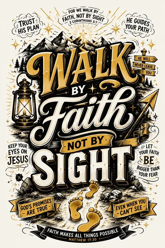 Faithfilled Christian Typography Art