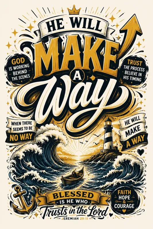 Faithfilled Christian Typography Art