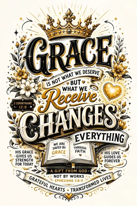 Faithfilled Christian Typography Art