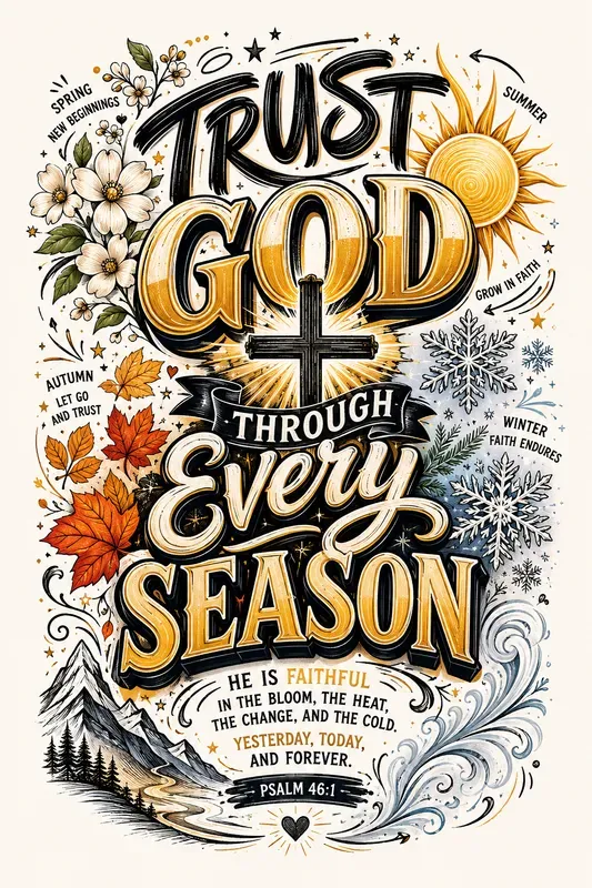 Faithfilled Christian Typography Art