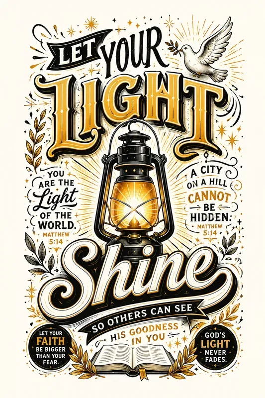Faithfilled Christian Typography Art