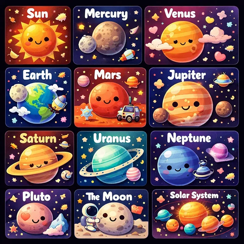 Cute Themed Grid Posters