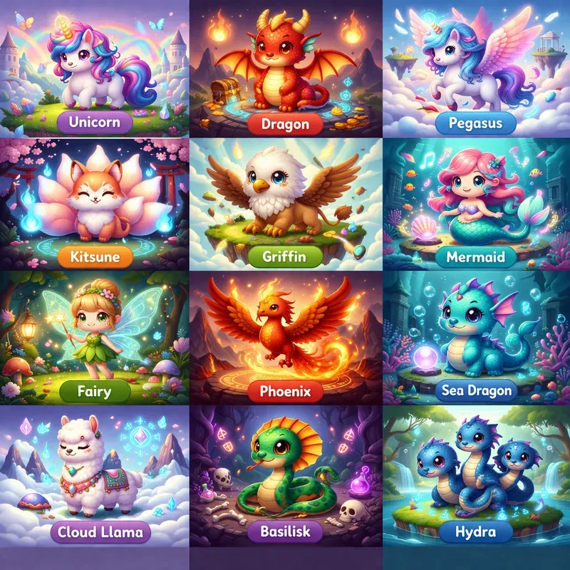 Cute Themed Grid Posters