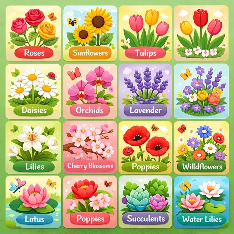 Cute Themed Grid Posters
