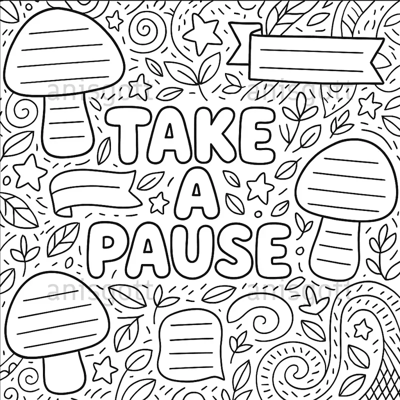 Gentle Journal Selfcare Coloring Pages