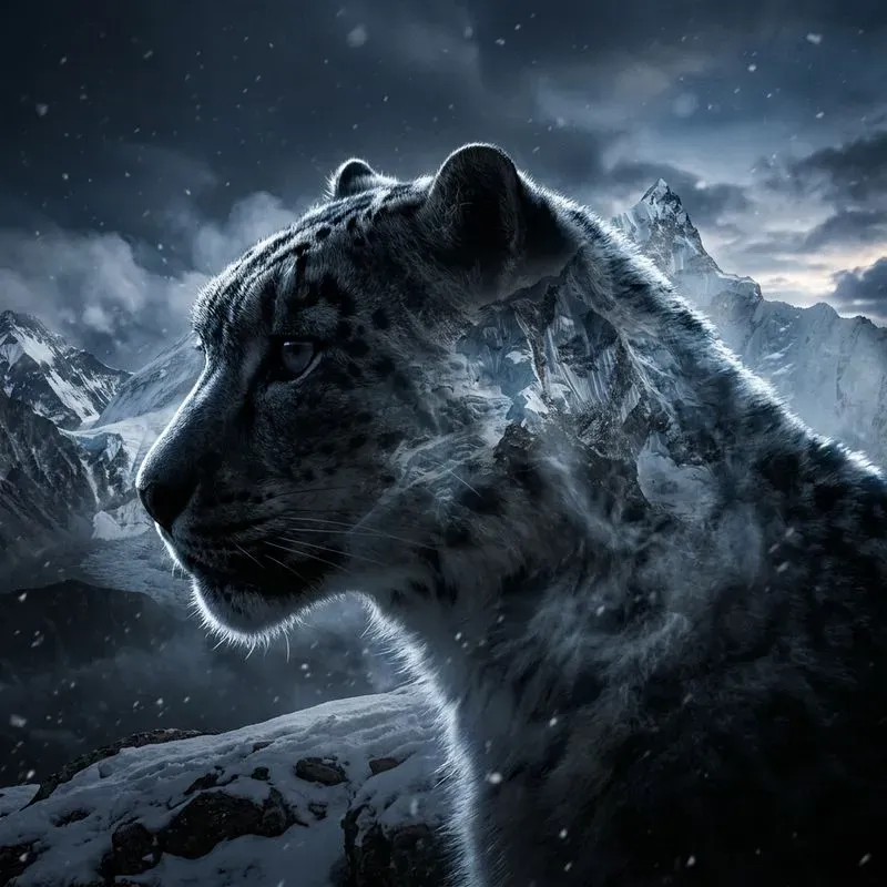 Surreal Double Exposure Wildlife Art