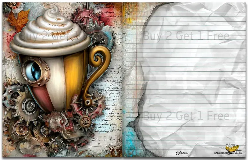 Alice In Steampunk World Double Pages