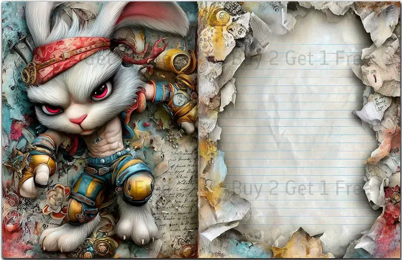 Alice In Steampunk World Double Pages