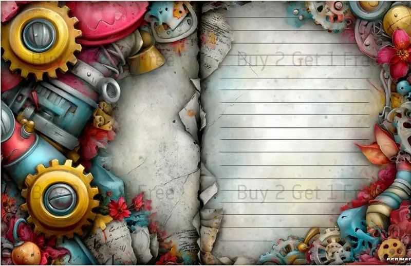 Alice In Steampunk World Double Pages