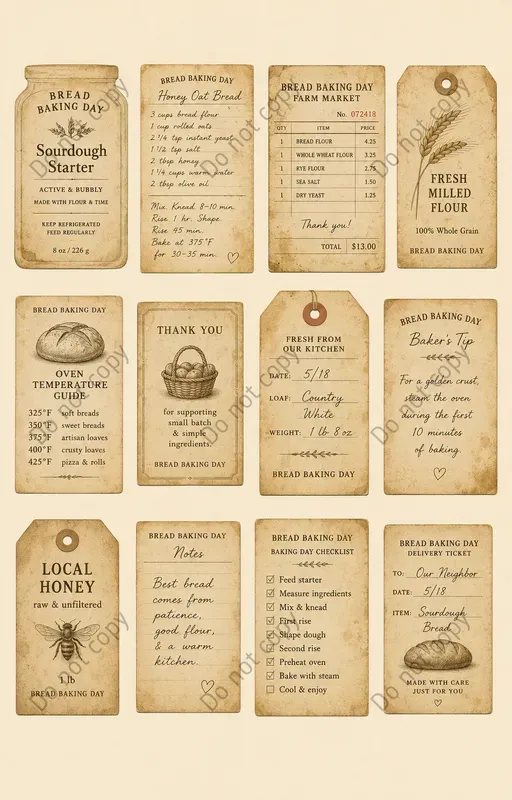 Farmhouse Kitchen Ephemera Sheets