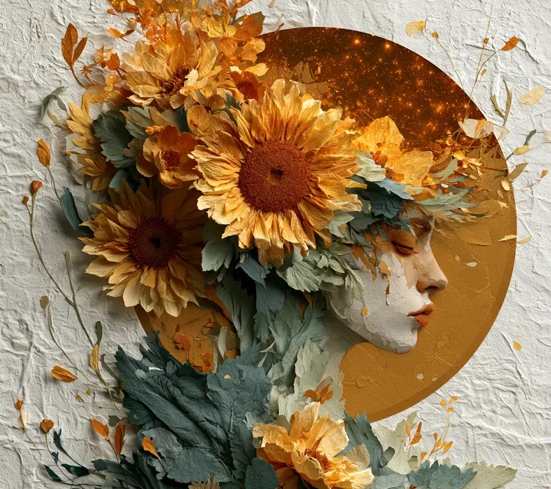 Ethereal Botanical Cosmos Art