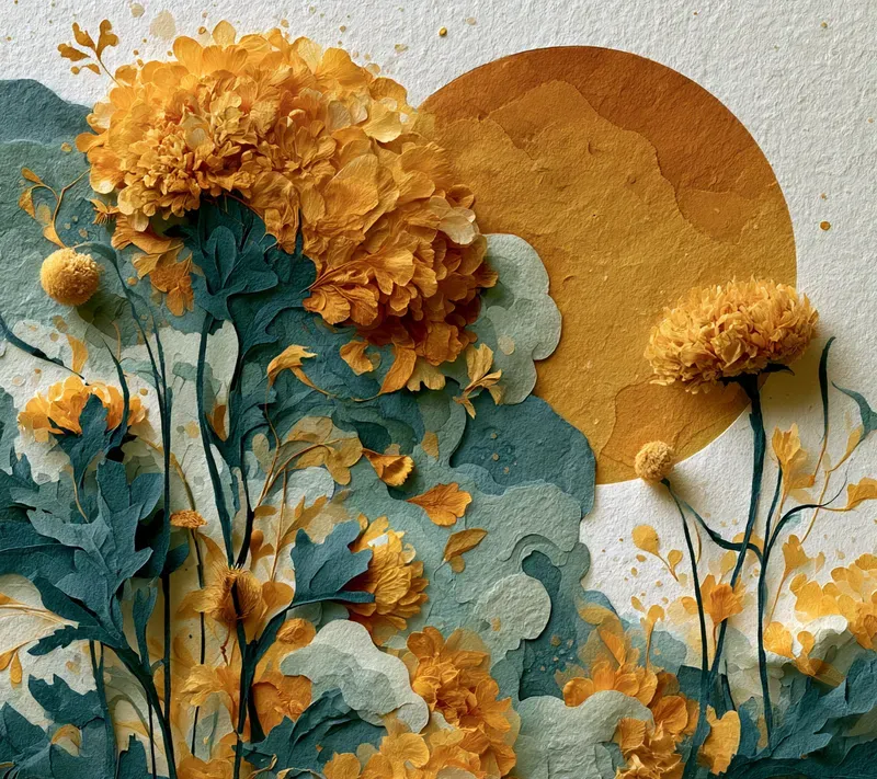 Ethereal Botanical Cosmos Art