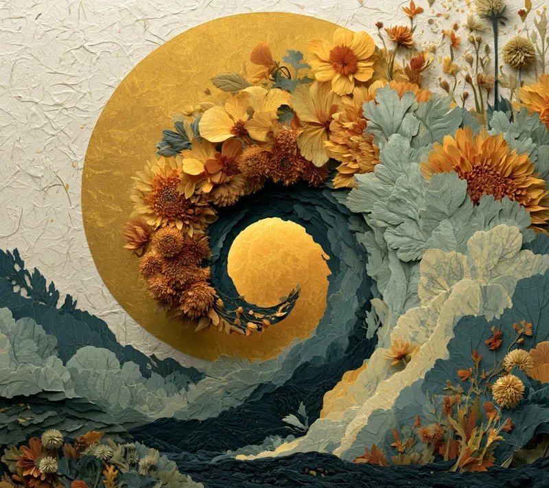 Ethereal Botanical Cosmos Art
