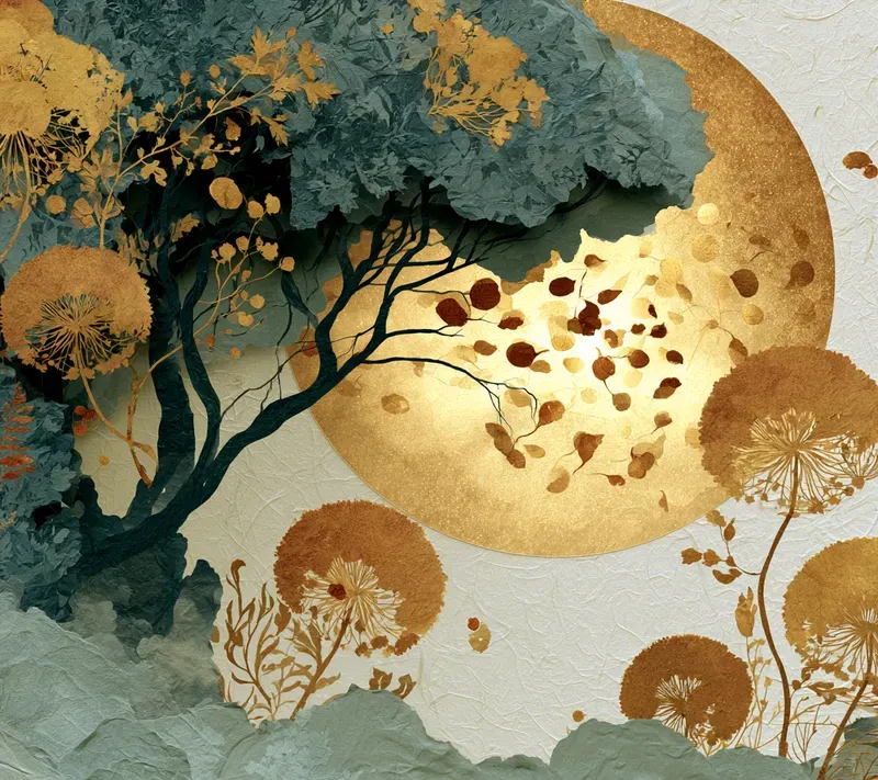Ethereal Botanical Cosmos Art