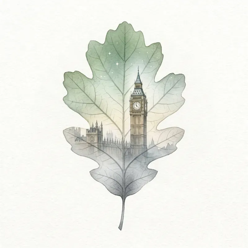 Leaf Landmark Double Exposure Art