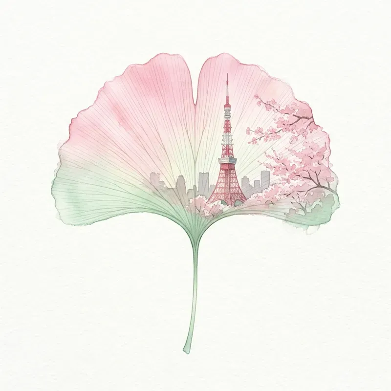 Leaf Landmark Double Exposure Art