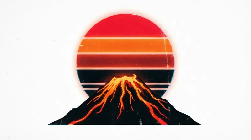 Retro 80s Sunset Tshirt Designs