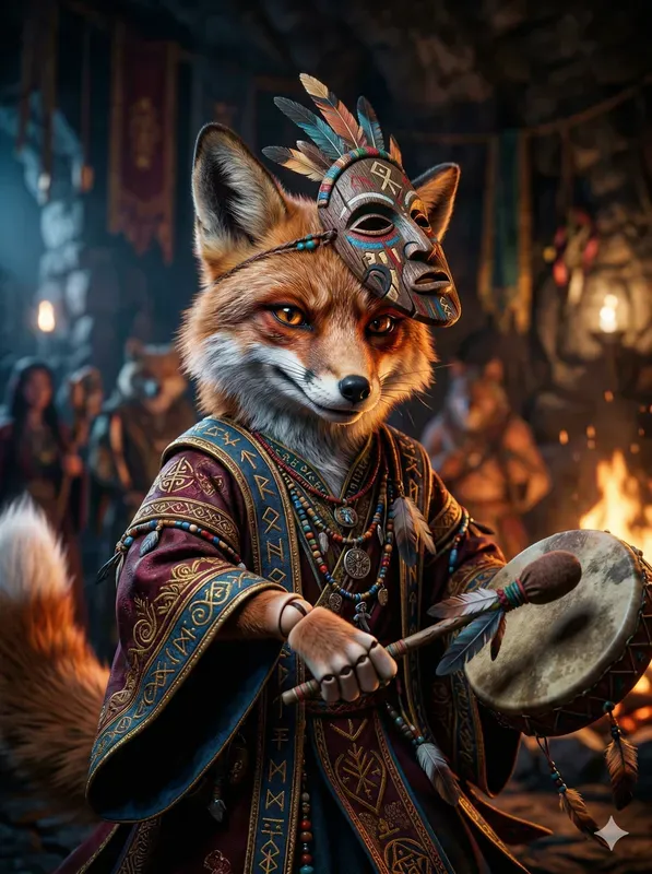 Mystical Shaman Animal 3D Portraits