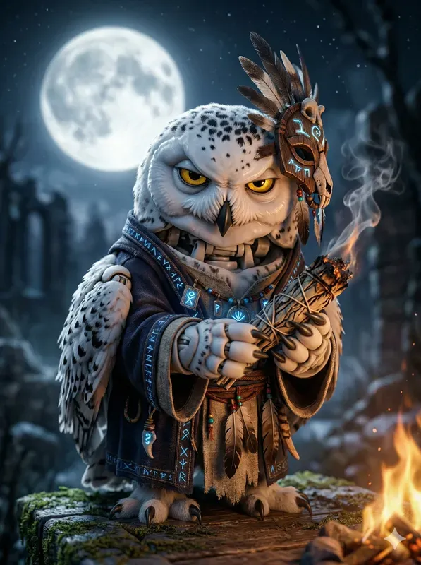 Mystical Shaman Animal 3D Portraits