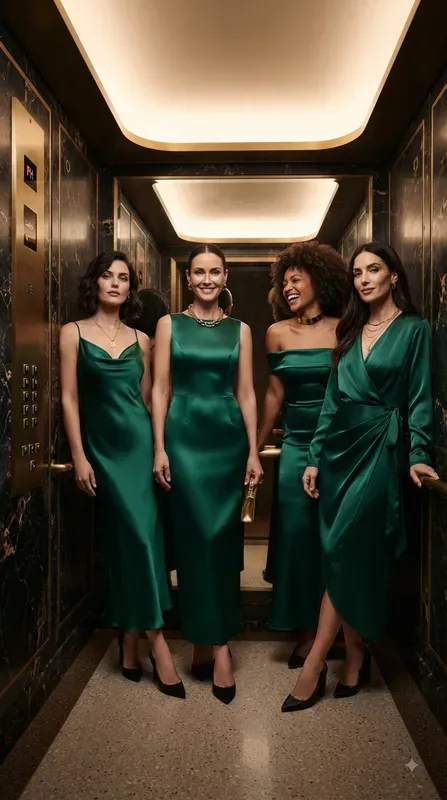 Elegant Girls In Luxury Elevators