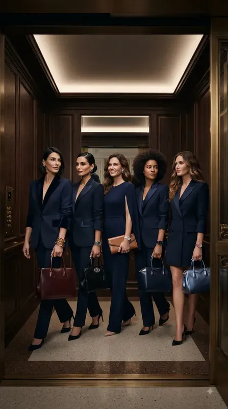 Elegant Girls In Luxury Elevators