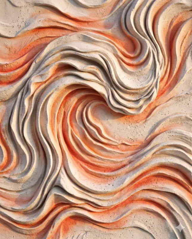 3D Biomorphic Plaster Wall Art Prints
