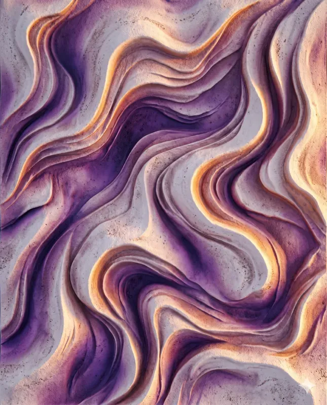 3D Biomorphic Plaster Wall Art Prints