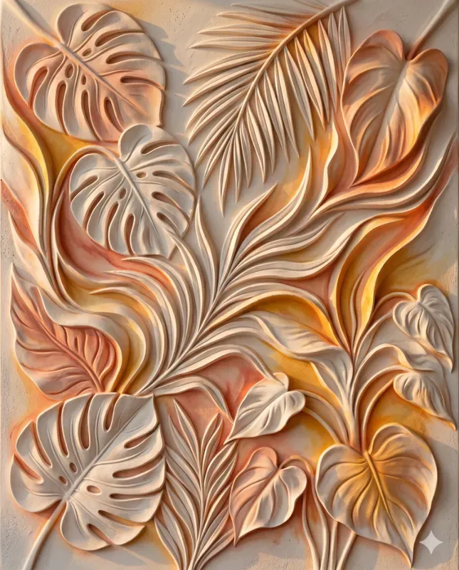 3D Biomorphic Plaster Wall Art Prints