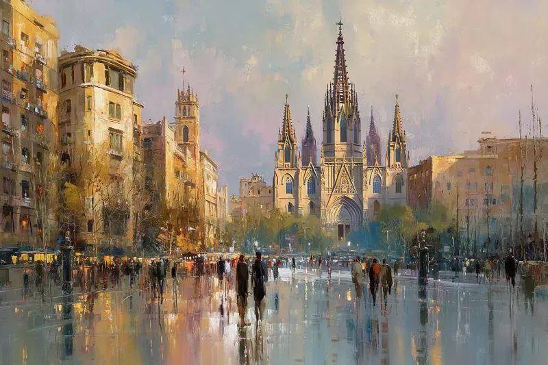 Romantic City Oil Paintings Generator